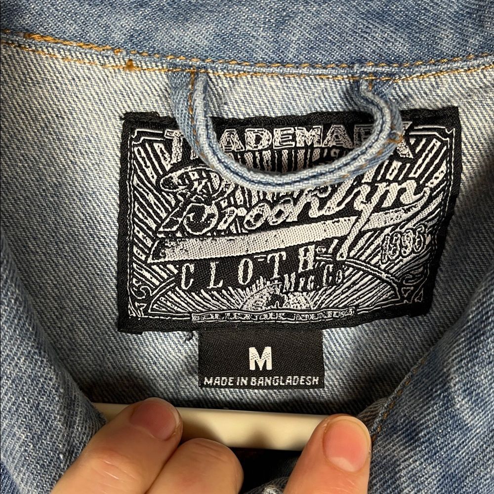 Brooklyn Cloth Blessed Rose Button Up Denim Jacket - Picture 5 of 8